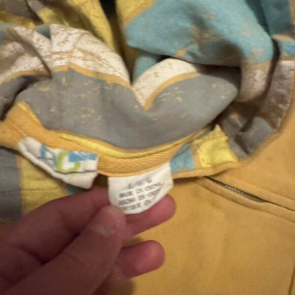 Vintage Roxy Hoodie โ Yellow โ Y2K โ Full Zip Surf Style โ Size Large - Picture 5 of 7